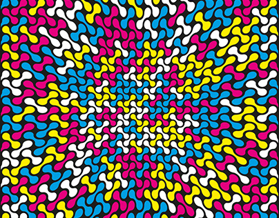 Warped Metaballs Pattern (CMYK Colour)