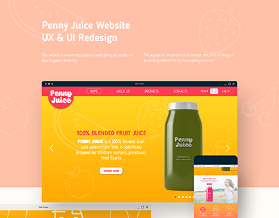 Penny Juice Website/ Redesign