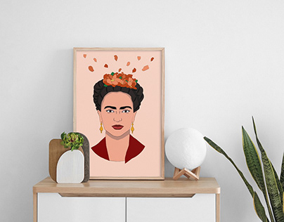 Frida Kahlo. Adobe Illustrator