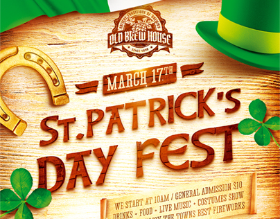 St. Patrick's Day Poster vol.5, PSD Template