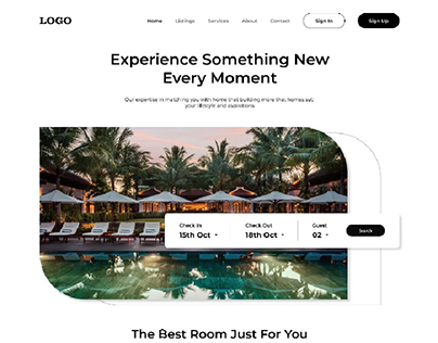 Hotel booking website design