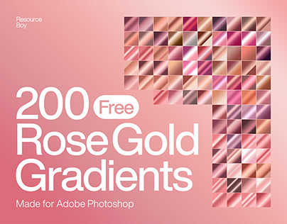 200 Free Rose Gold Photoshop Gradients