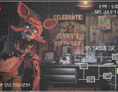 Five Nights at Freddy's Custom Birthday Invitation