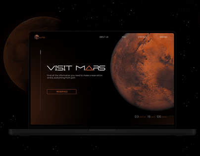 Travel to Mars - Landing Page