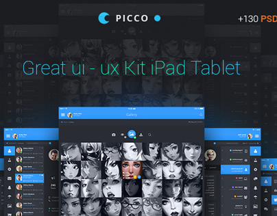 PICCO | UI - UX Kit iPad Tablet App