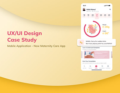 Maternity Care App - Homepage Design