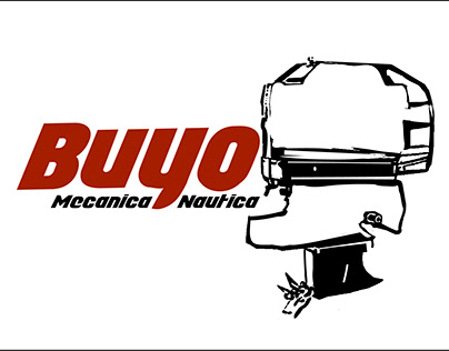 Logo Buyo Team - Ilustracion de Motor Nautico Yamaha