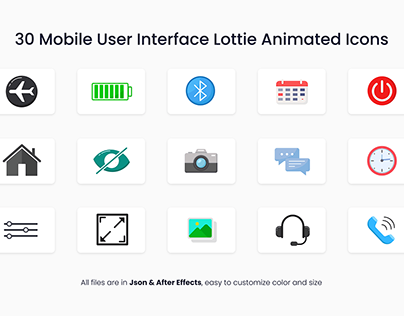 30 Mobile User Inerface Lottie Animation Pack