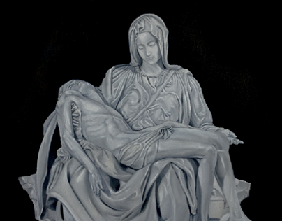 Michelangelo's Pietá
(Oil painting)