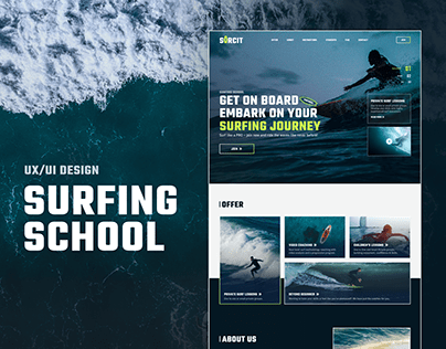 Surfing school - Website design