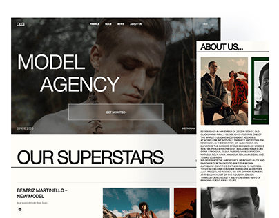 Website for model agency