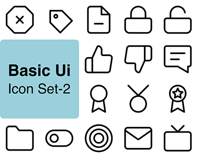 Basic UI Icon Set-2