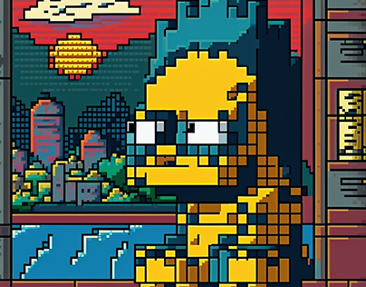 Pixel art Simpson