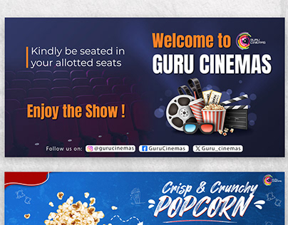 AD Creatives for Cinema Theatre - Guru Cinemas