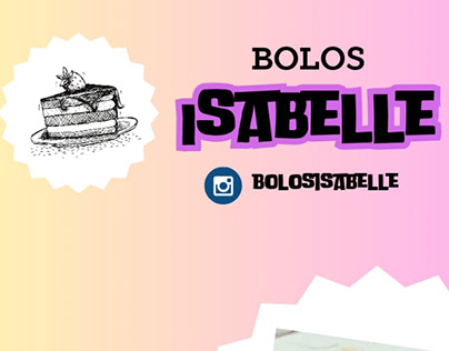 Banner de propaganda para "Bolos Isabelle"