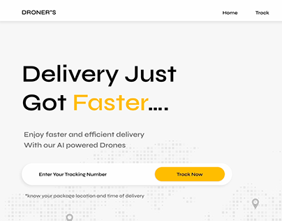 Drone Delivery Website Banner Landing With Lottie