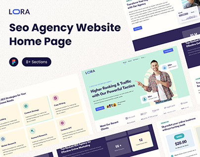 LORA-Seo Agency Website Home Page