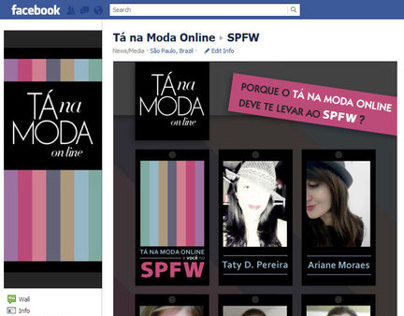 Facebook, Concurso Cultural SPFW • Tá Na Moda