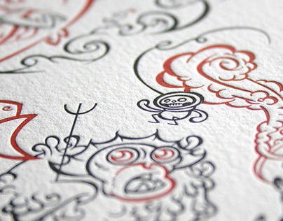 On the Fourth day, Letterpress Print.