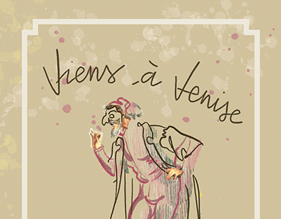 Viens à Venise - invitation card