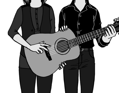 Illustration: Tegan & Sara for the fanzine Club Imberbe