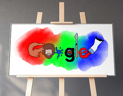 Bob Ross Google Doodle