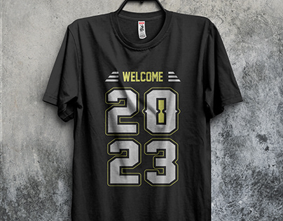 Welcome 2023 new year t-shirt design