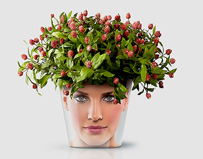 'Facepot' flower pot design
