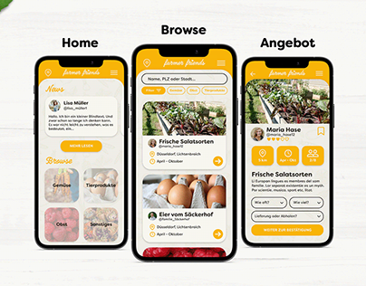 Mobile App Design - Farmer Friends
