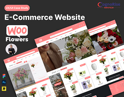 Project thumbnail - Woo Flowers E-Commerce Website UI/UX Case Study
