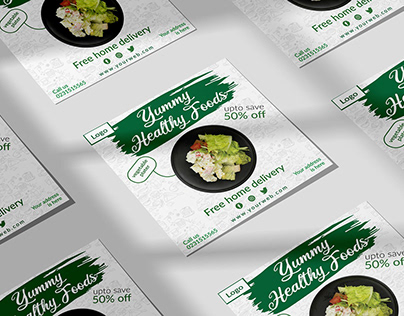 Yummy healthy foods poster design