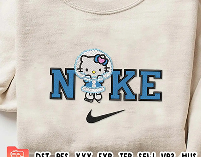 Nike Hello Kitty Winter Skating Embroidery Design