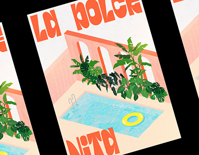 La Dolce Vita Poster | Illustration and Leterring