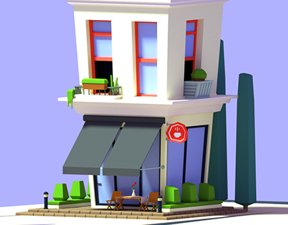 Low Poly Cafe