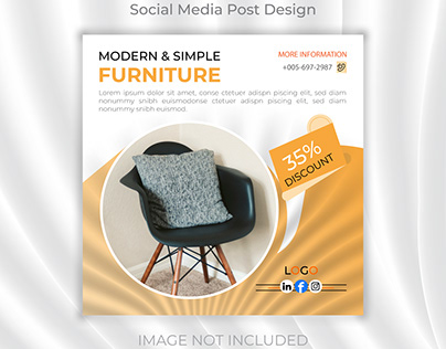 Social Media Banner template or Furniture Poster Design
