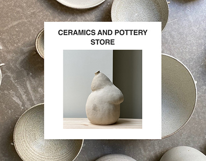Ceramics and pottery store web design concept