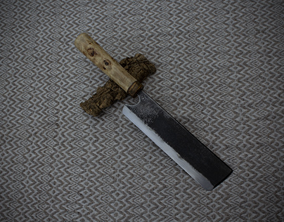 Japanese nakiri kitchen knife