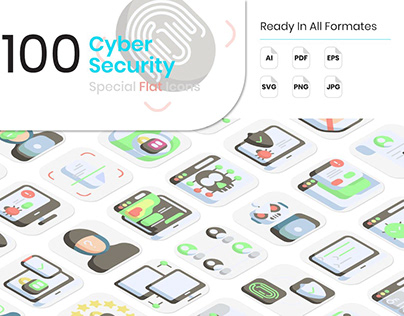 Cyber Security Flat Icons