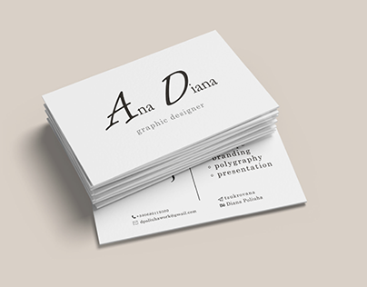 Business card for graphic designer.