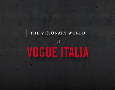 The visionary world of Vogue Italia - Web design