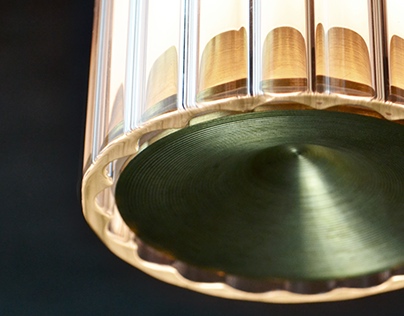 Fresnel glass pendant light