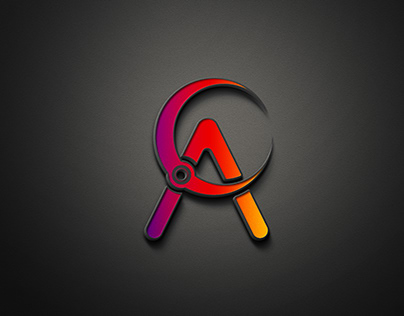 Crescent & Letter "A" with Reddish Color Premium Logo