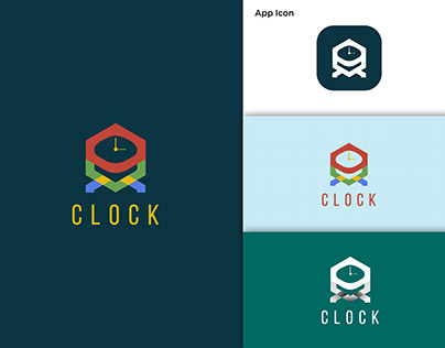 Clock Minimalist Logo Design