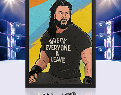Roman Reigns WWEShop Illustrated Poster