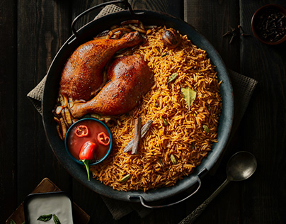 Kabsa (rice and chicken)