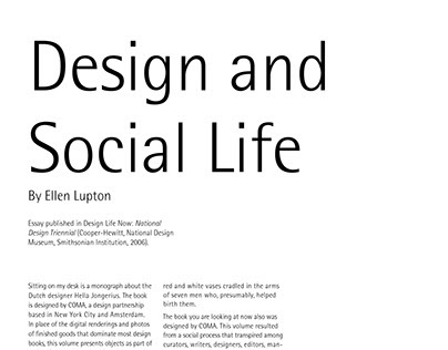 Design and Social Life