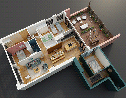 Apartment 3D Plans
