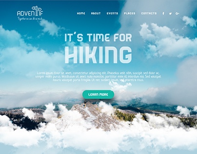 Adventif - Adventure Portal Web Design Concept