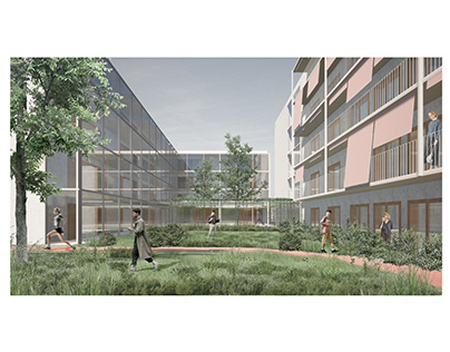 Revitalizácia zóny 1_Návrh študentského bývania_Varšava