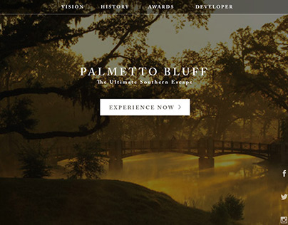 Palmetto Bluff Website Concept